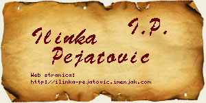 Ilinka Pejatović vizit kartica